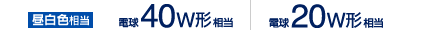 電球40W相当　昼白色相当　直下照度は40ｗ形相当?明るさは20ｗ形相当