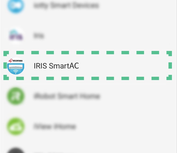 「IRIS SmartAC」をタップする