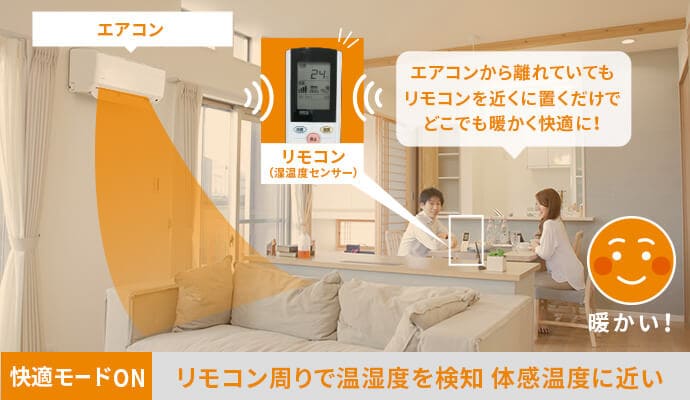 快適モードONの場合のイメージ