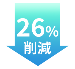 26%削減