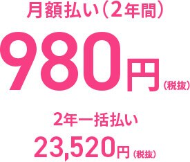 初期費用不要!月額980円