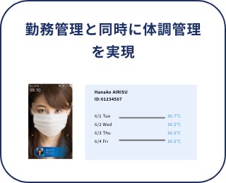 勤務管理と同時に体調管理を実現
