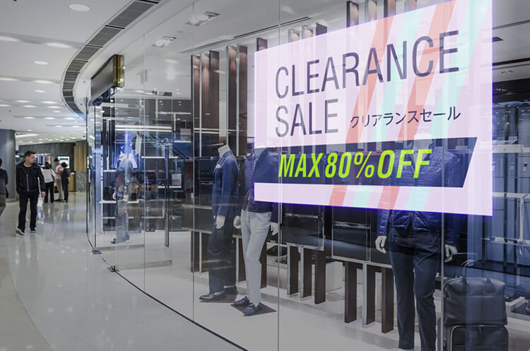 ショールーム、店舗での使用例