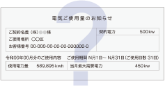電力明細書の例