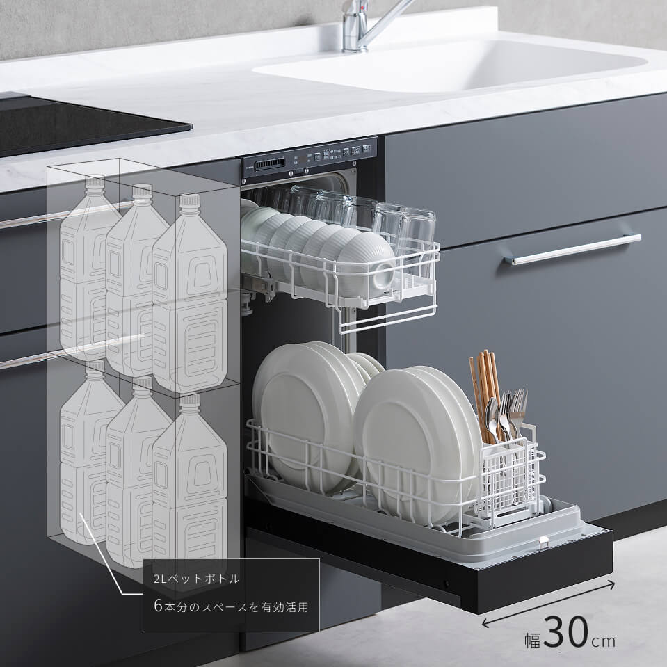 業界最小幅30㎝のビルトイン食洗機