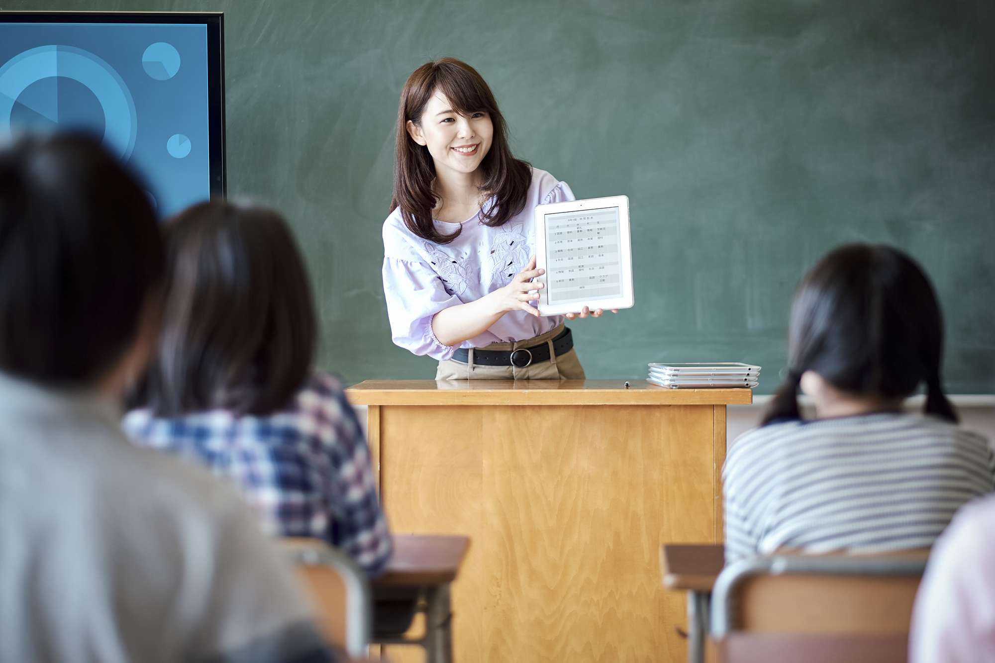 電子黒板を使った小学校の授業
