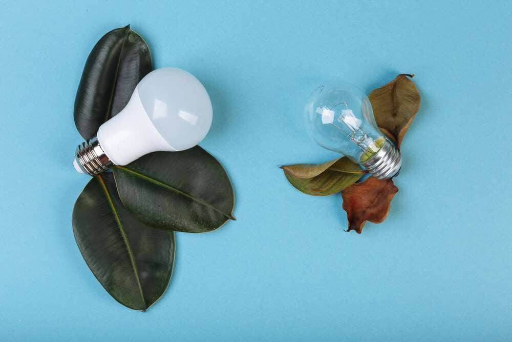LEDランプと白熱灯の比較