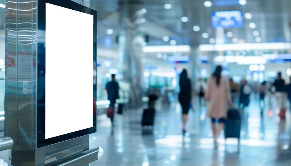 縦長ディスプレイのデジタルサイネージ