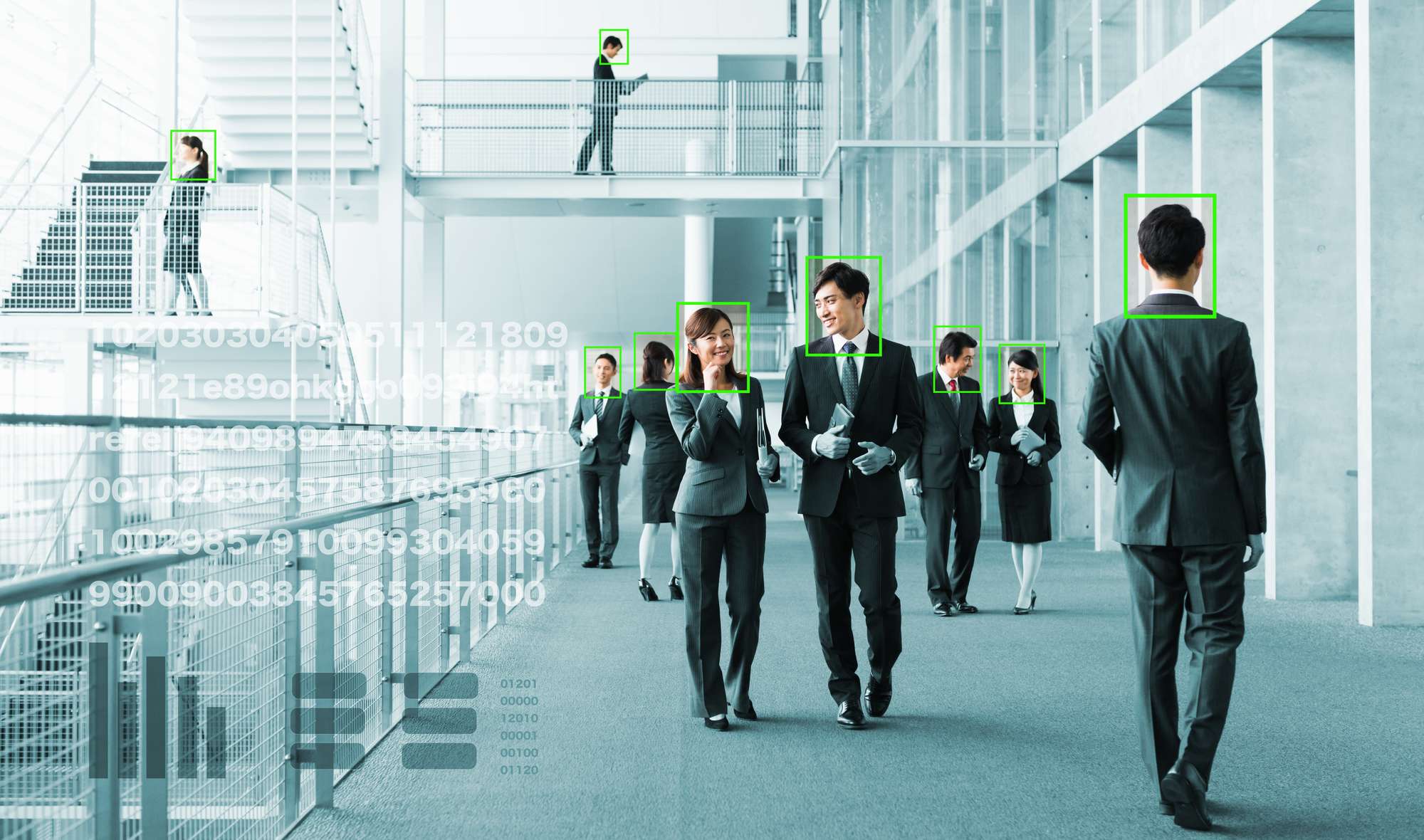 AIカメラが認識した顔