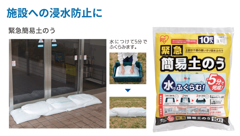 施設への浸水防止に