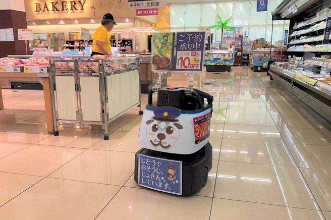販促POPを乗せて稼働するWhiz i