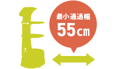 最小通過幅55cm
