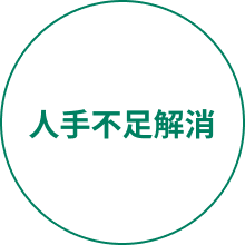 人手不足解消