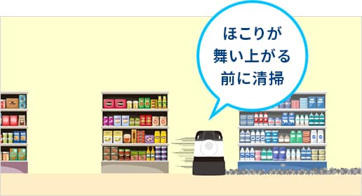 ほこりが舞い上がる前に清掃