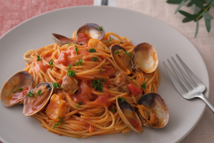 あさりのトマトパスタ