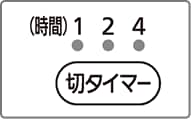 設定した時間後に運転が停止します。