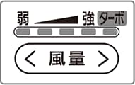 5段階で調整できます。