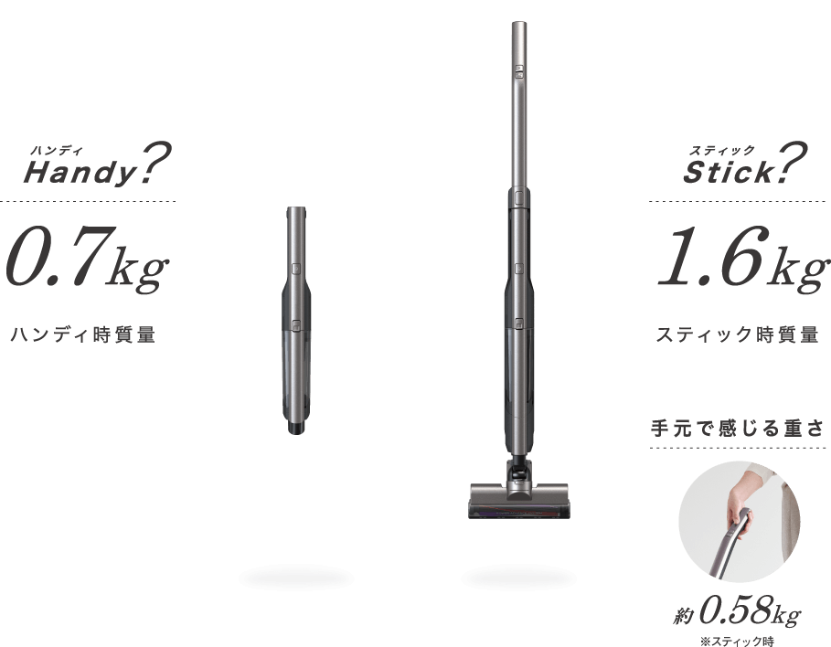 掃除がしやすい軽さ