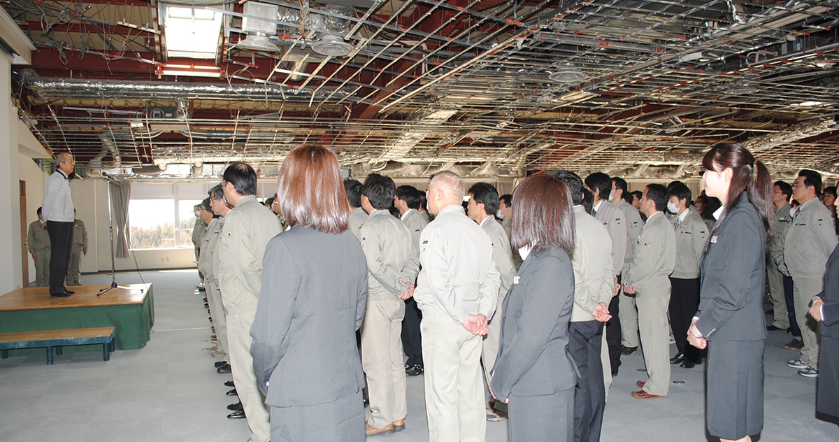社員の団結と、復旧