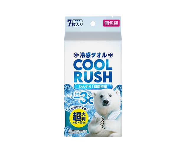 冷感タオル　COOL RUSH　個包装タイプ