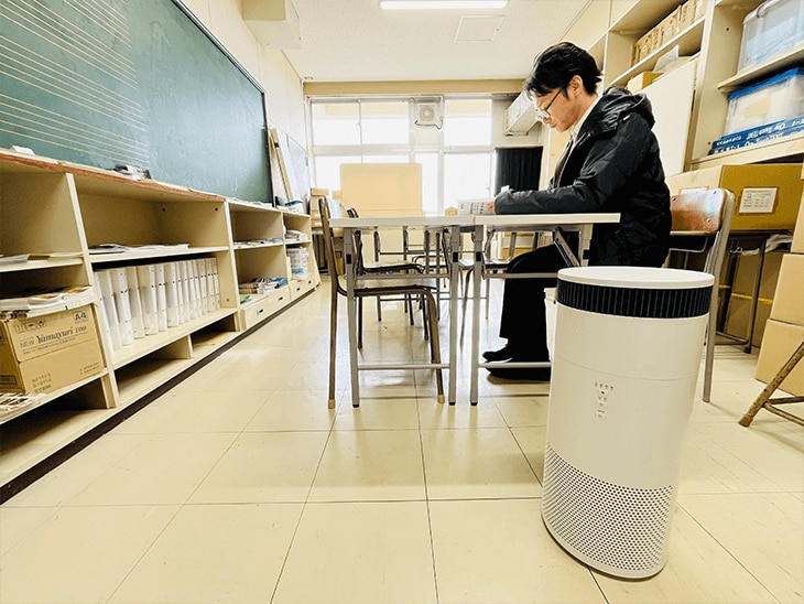 寄贈した加湿空気清浄機