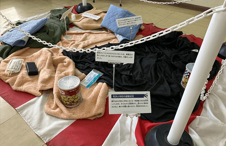 荒浜小学校避難状況