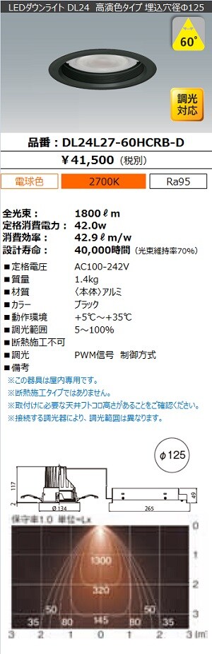 ＫＯＩＺＵＭＩ ＬＥＤダウンライト φ１００ｍｍ ＨＩＤ５０Ｗ相当