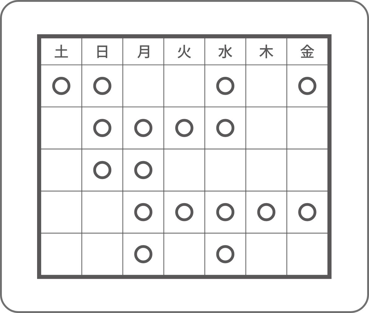 カレンダーに記録