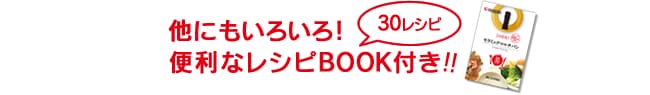 便利なレシピブック付き
