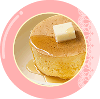 ふっくら厚焼きホットケーキ
