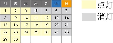 1年間の予定表に割り当てたイメージ