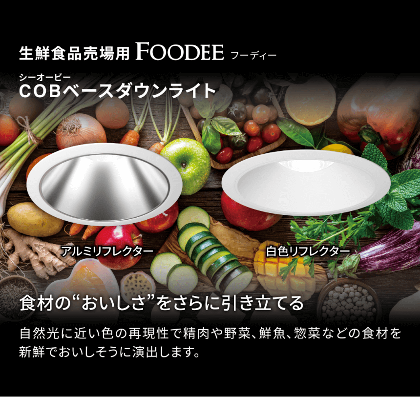 生鮮食品売場用FOODEE COBベースダウンライト