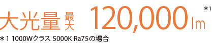 大光量 最大185,000lm
