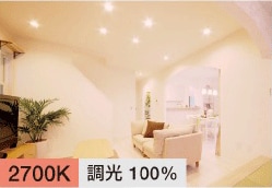 2700K 調光100%