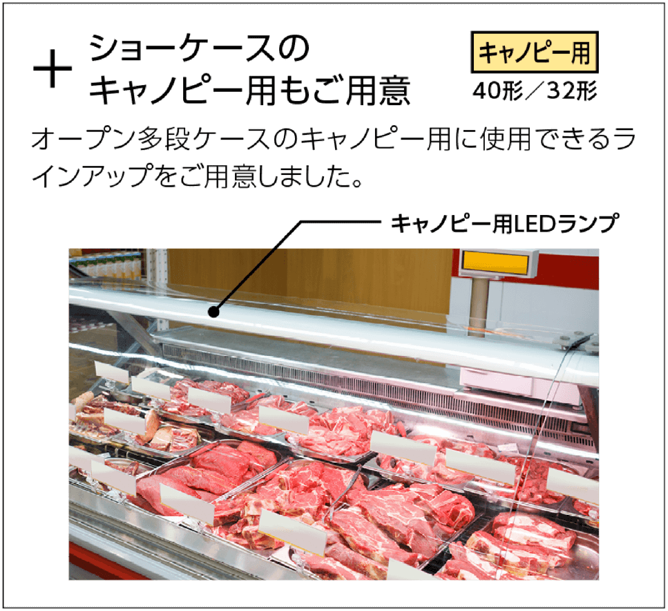 ショーケースのキャノピー用もご用意