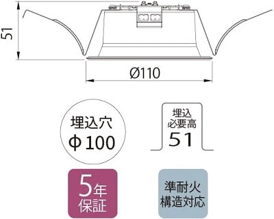 SB形LEDダウンライト