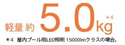軽量 約5.0Kg