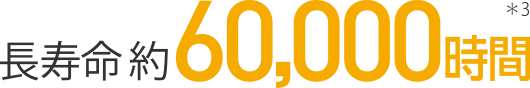 長寿命60,000時間