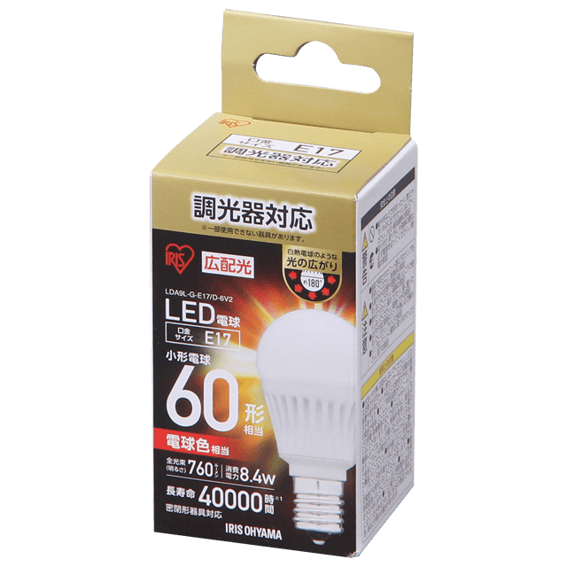 SALE／70%OFF】 LED電球 調光 E26 広配光 60W 昼白色 810ｌm LDA9N-G D