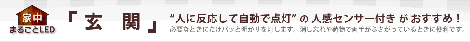 「玄関」家中まるごとLED