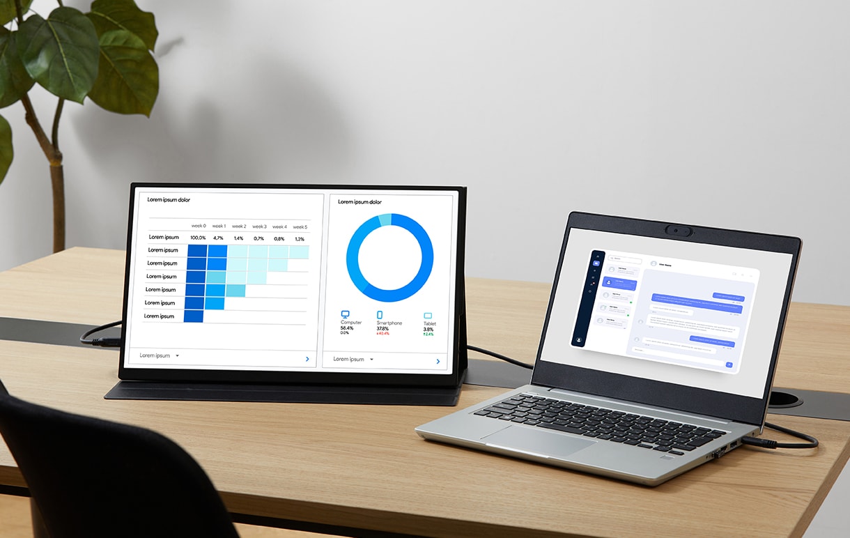 ポータブルモニターシーン