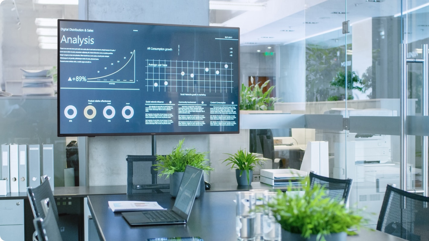 大型ディスプレイ：