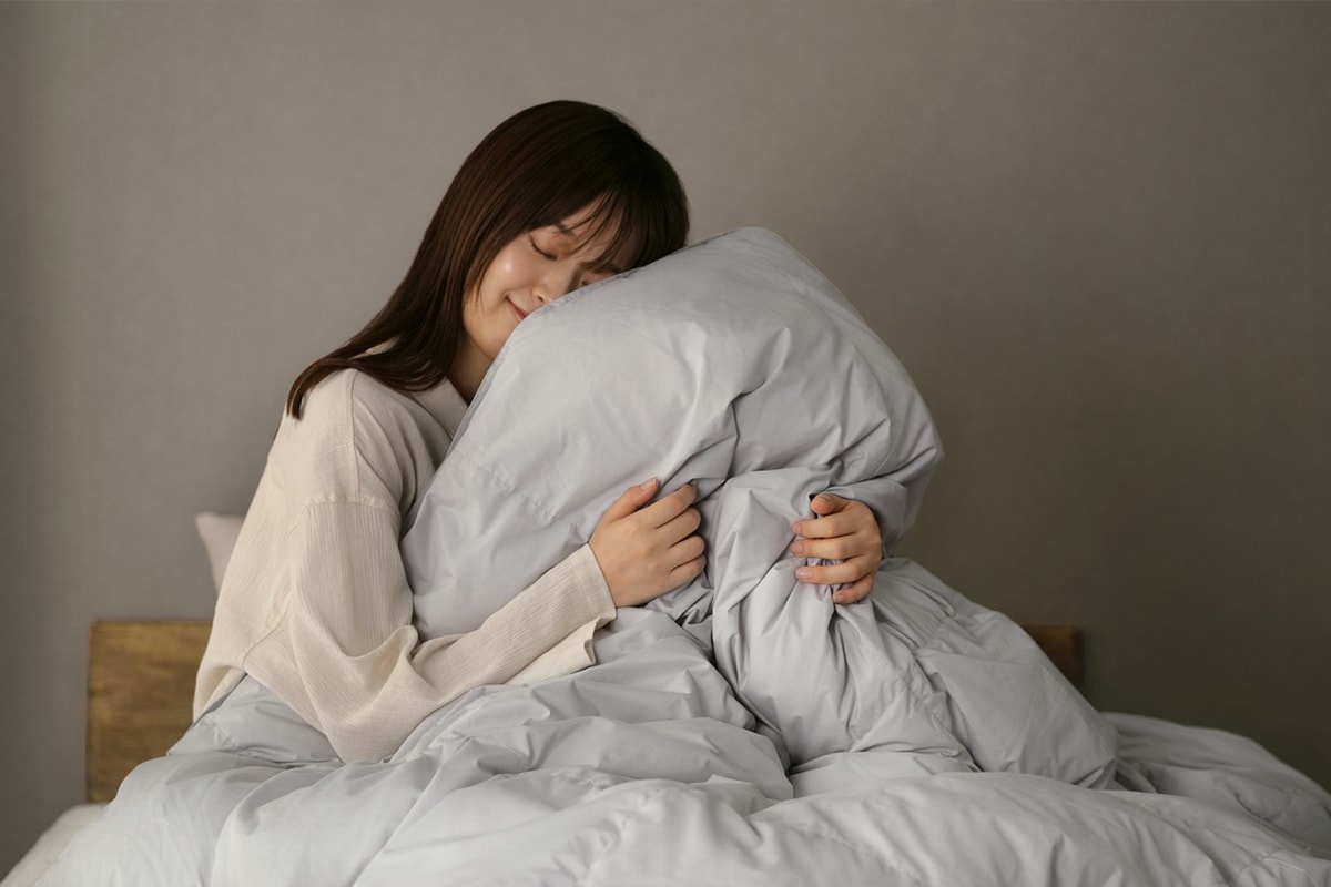 人工羽毛立体二層掛け布団