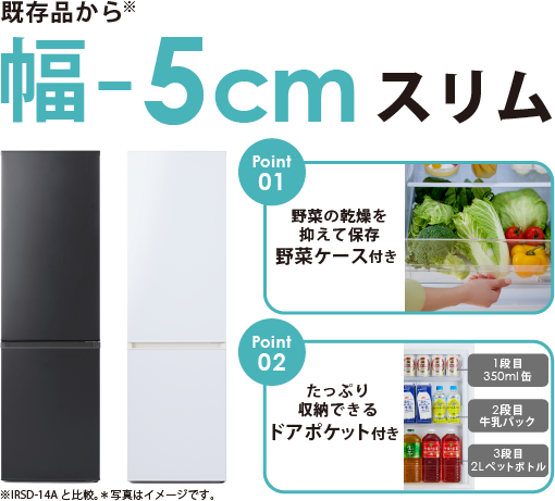 幅-5cm スリム