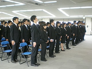 入社式の様子