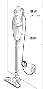 壁置きパーツによる設置例