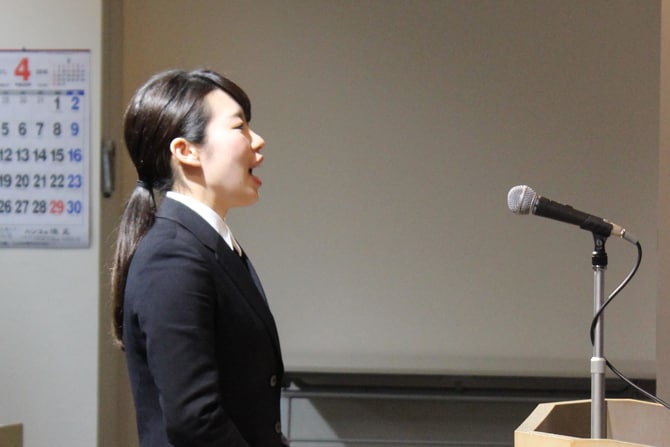 入社式の様子