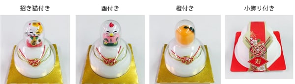 小さめサイズの鏡もちで、狭い場所にも手軽に飾ることができます。