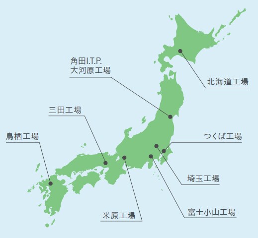 国内工場一覧