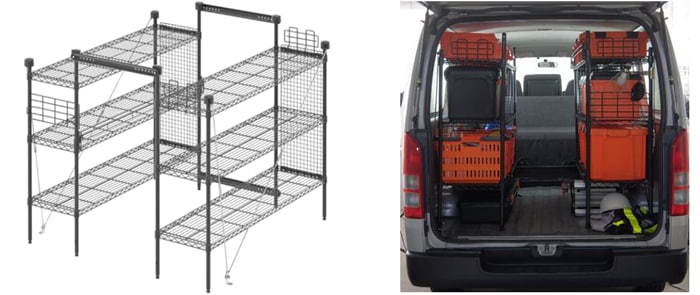 職人の必需品を車内にすっきり収納 収納ツールの併用により仕事の効率を改善 職人の車載ラック を発売 17年 ニュース 企業情報 アイリスオーヤマ